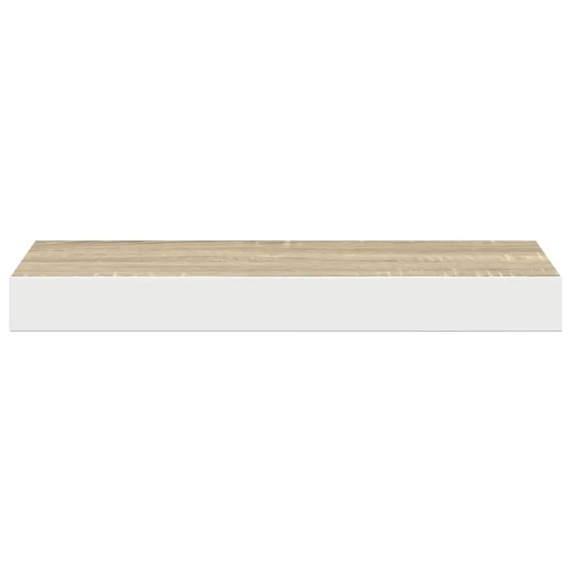 Pakabinama sieninė lentyna, ąžuolo ir balta, 50x23x3,8cm, MDF