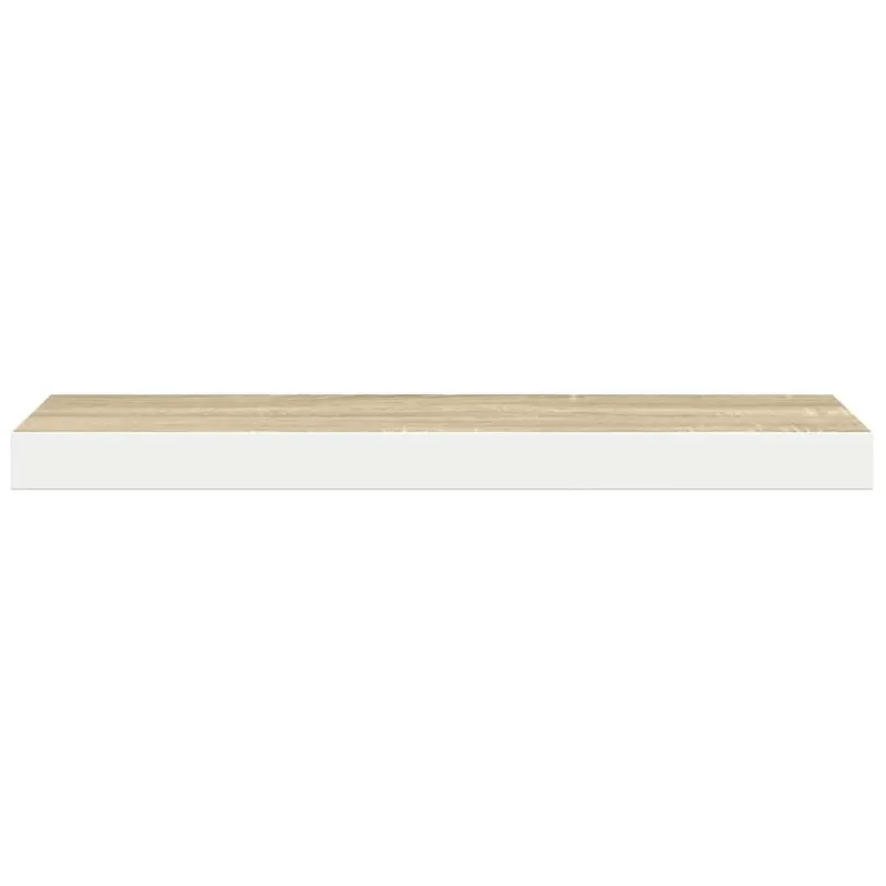 Pakabinamos lentynos, 4vnt., ąžuolo/baltos, 80x23,5x3,8cm, MDF