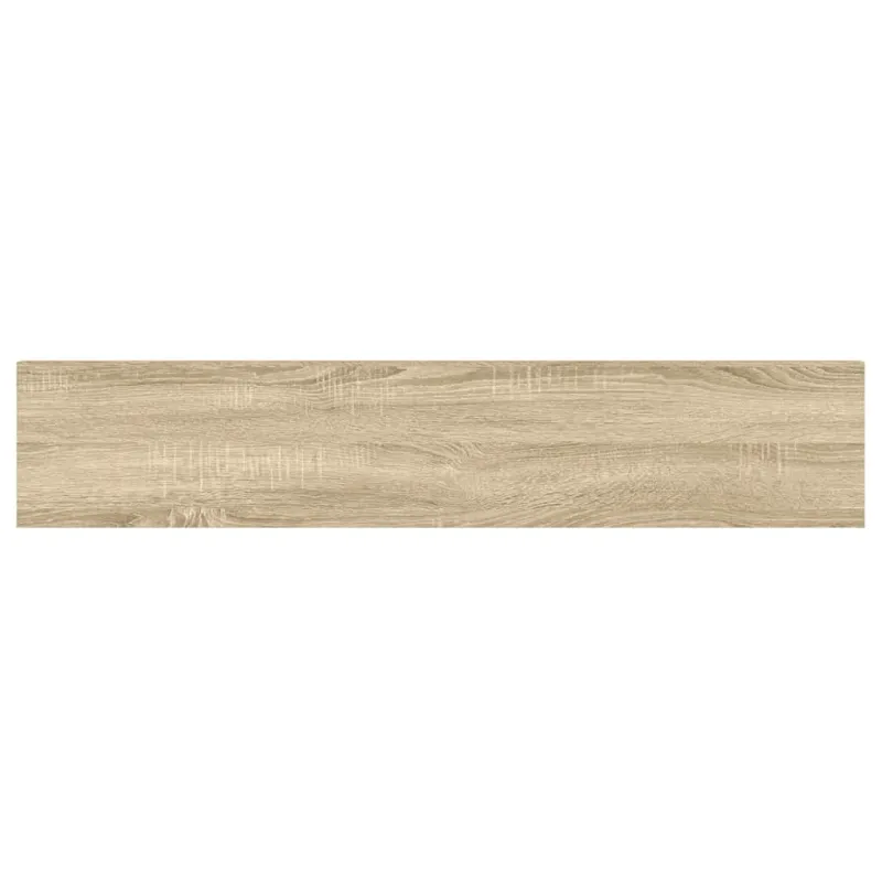 Pakabinamos lentynos, 2vnt., ąžuolo/baltos, 120x23,5x3,8cm, MDF