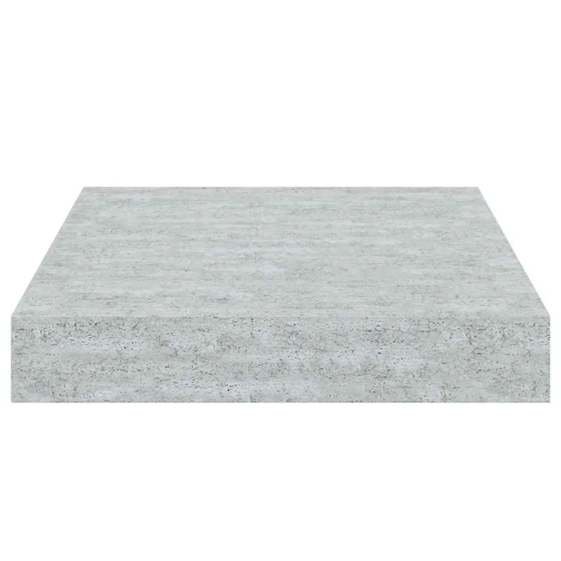 Pakabinamos lentynos, 4vnt., betono pilkos, 23x23,5x3,8cm, MDF