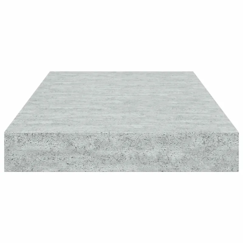 Pakabinamos sieninės lentynos, 4vnt., pilkos, 40x23x3,8cm, MDF
