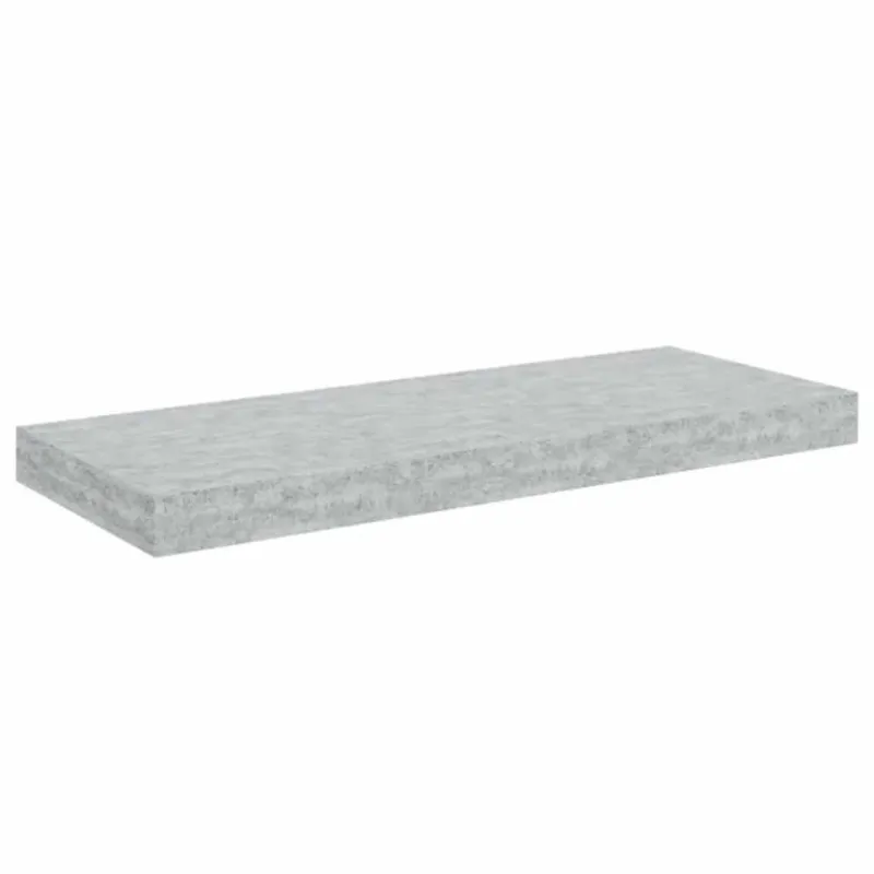 Pakabinamos lentynos, 4vnt., betono pilkos, 60x23,5x3,8cm, MDF