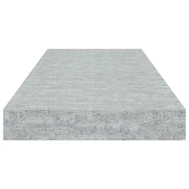 Pakabinamos lentynos, 4vnt., betono pilkos, 60x23,5x3,8cm, MDF