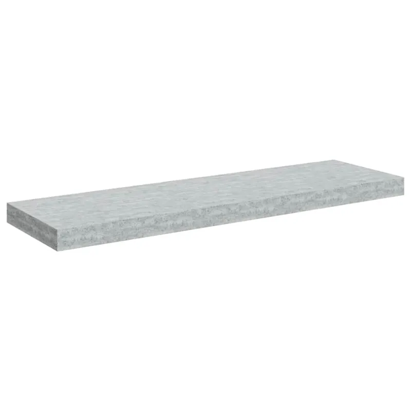 Pakabinamos lentynos, 2vnt., betono pilkos, 80x23,5x3,8cm, MDF