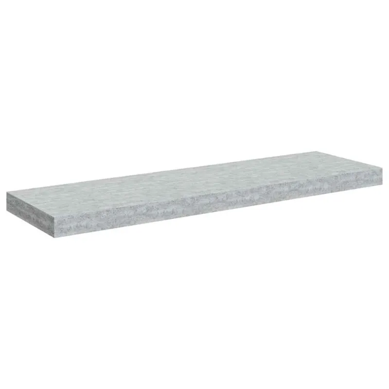 Pakabinamos lentynos, 4vnt., betono pilkos, 80x23,5x3,8cm, MDF