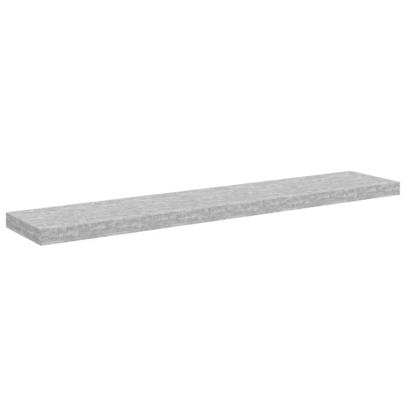Pakabinamos lentynos, 2vnt., pilkos, 120x23,5x3,8cm, MDF