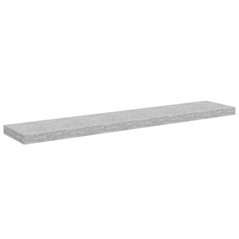 Pakabinamos lentynos, 4vnt., pilkos, 120x23,5x3,8cm, MDF