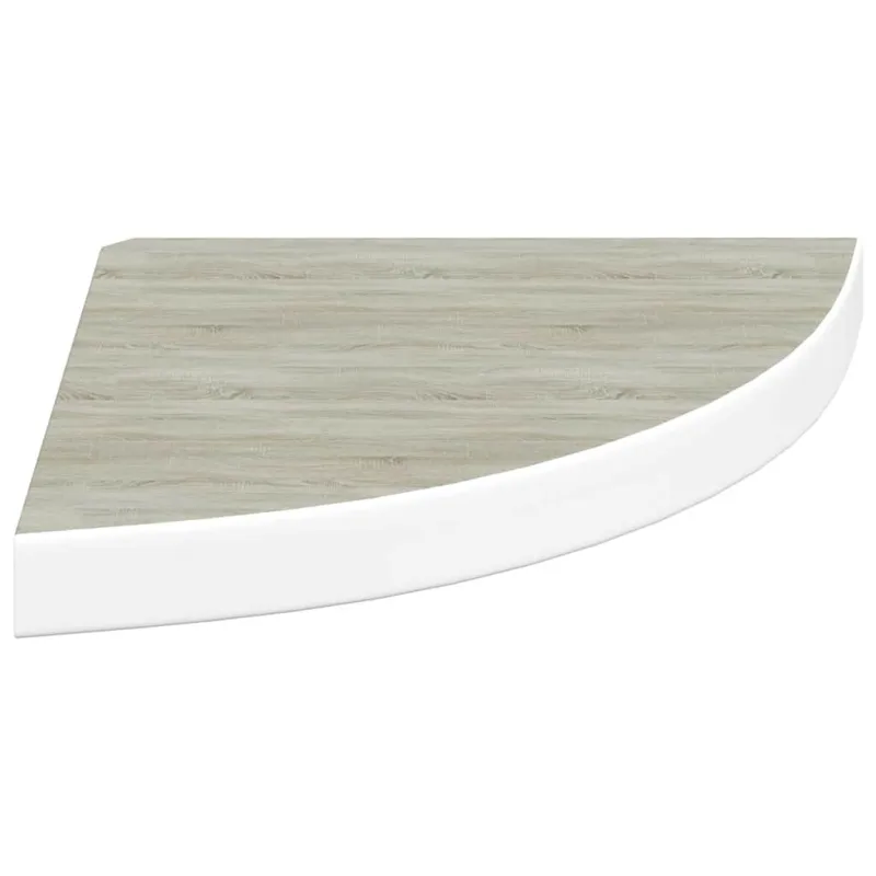 Sieninės lentynos, 4vnt., baltos/ąžuolo, 35x35x3,8cm, MDF