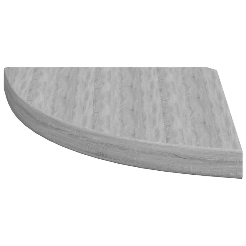 Sieninės kampinės lentynos, 2vnt., pilkos, 35x35x3,8cm, MDF