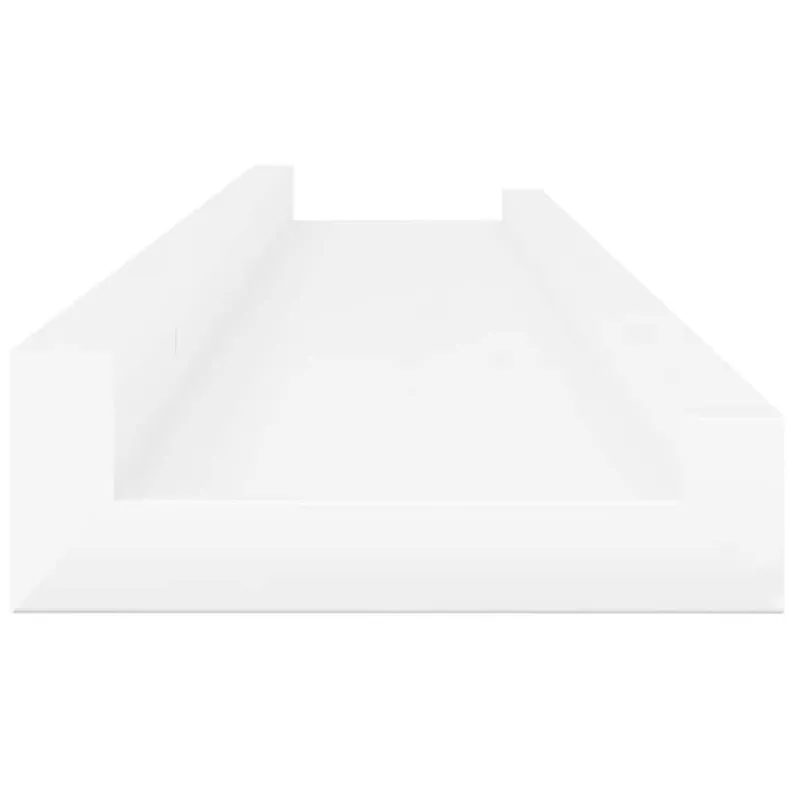 Sieninės lentynos, 4vnt., baltos spalvos, 60x9x3cm, blizgios
