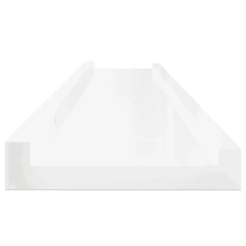 Sieninės lentynos, 4vnt., baltos spalvos, 100x9x3cm, blizgios
