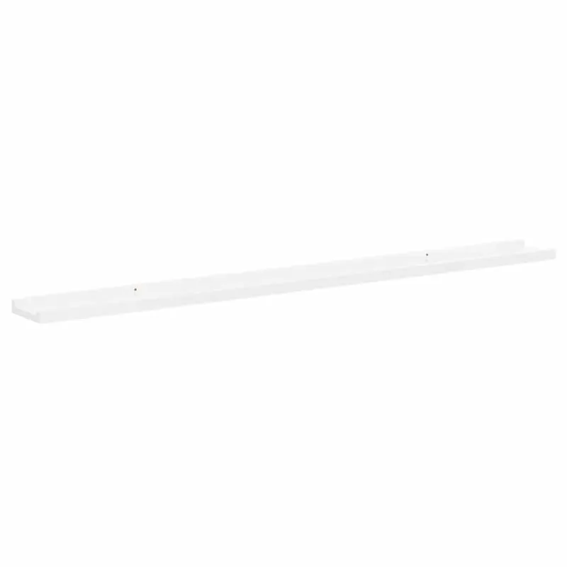 Sieninės lentynos, 4vnt., baltos spalvos, 115x9x3cm, blizgios