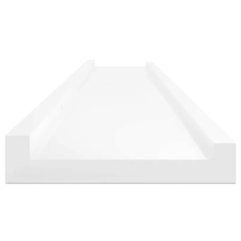 Sieninės lentynos, 4vnt., baltos spalvos, 115x9x3cm, blizgios