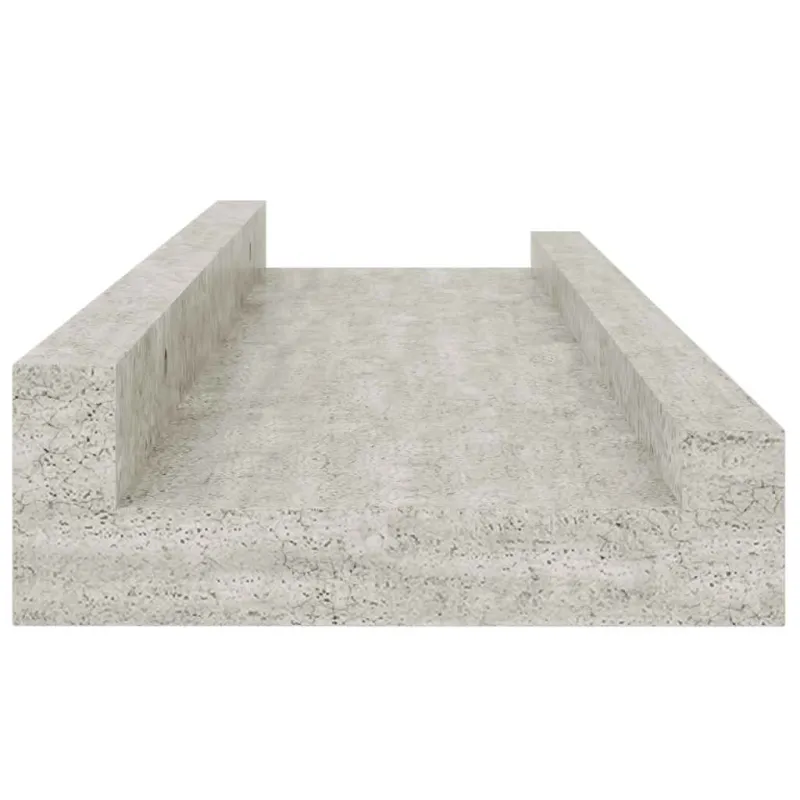 Sieninės lentynos, 4vnt., betono pilkos spalvos, 40x9x3cm