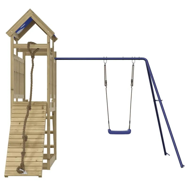 Lauko žaidimų aikštelės komplektas, impregnuota pušies mediena