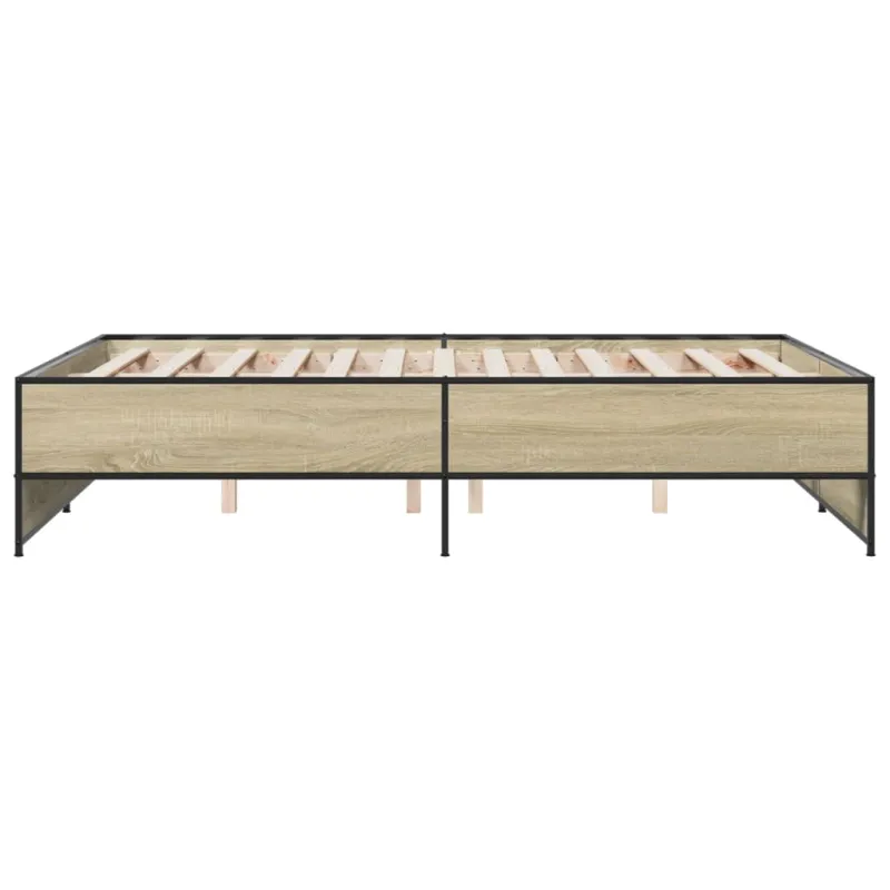 Lovos rėmas, ąžuolo, 140x190cm, apdirbta mediena ir metalas