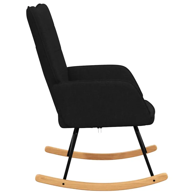 Supama kėdė, juodos spalvos, audinys