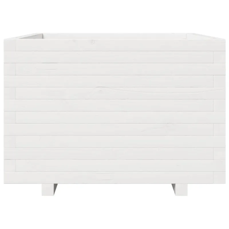 Sodo lovelis, baltas, 70x70x49,5cm, pušies medienos masyvas