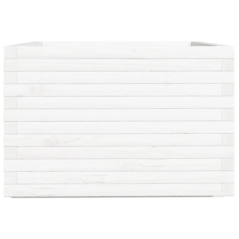 Sodo lovelis, baltas, 70x70x49,5cm, pušies medienos masyvas