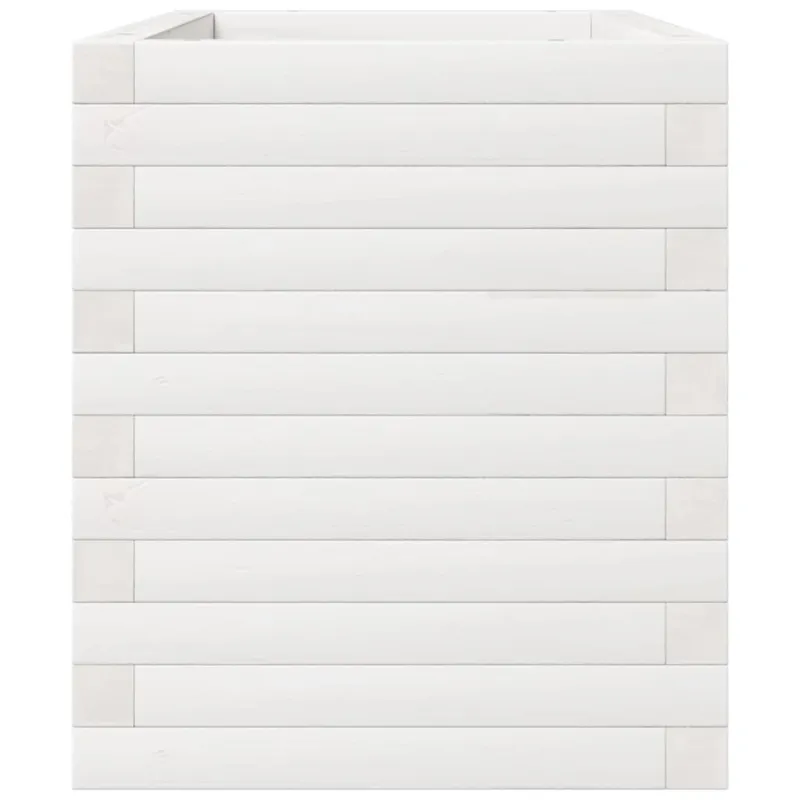 Sodo lovelis, baltas, 70x40x49,5cm, pušies medienos masyvas