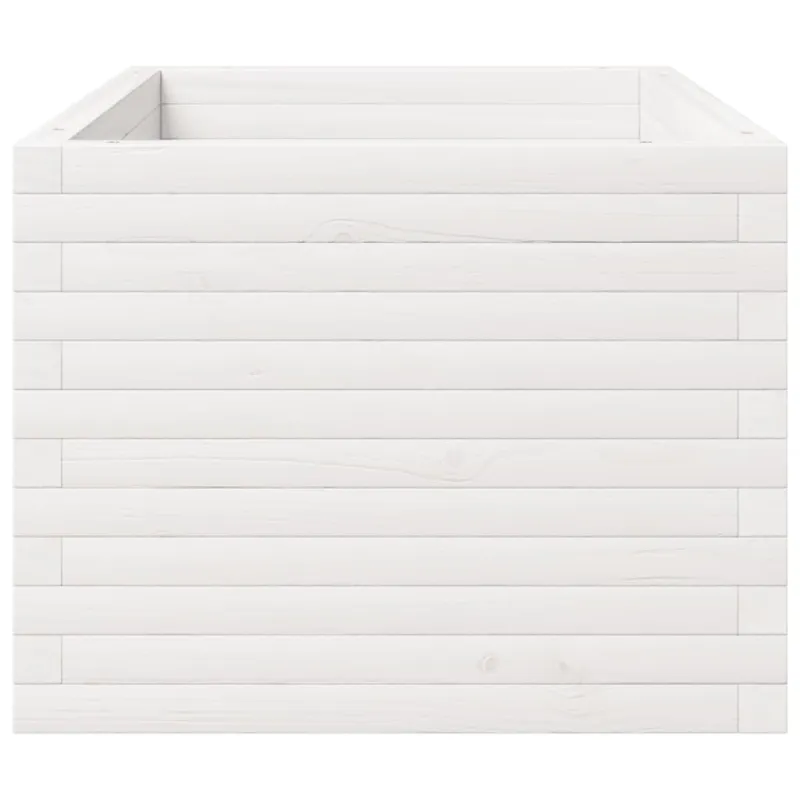 Sodo lovelis, baltas, 90x60x49,5cm, pušies medienos masyvas
