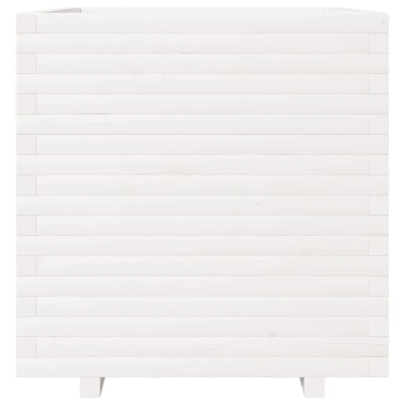 Sodo lovelis, baltas, 70x70x72,5cm, pušies medienos masyvas