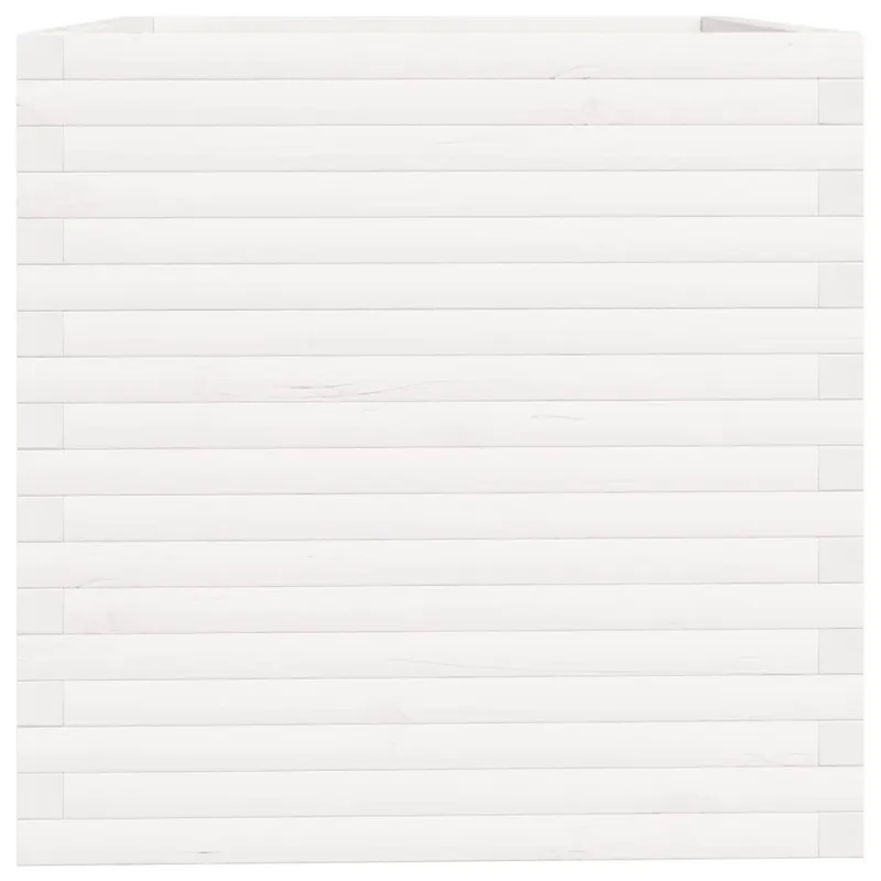 Sodo lovelis, baltas, 70x70x72,5cm, pušies medienos masyvas