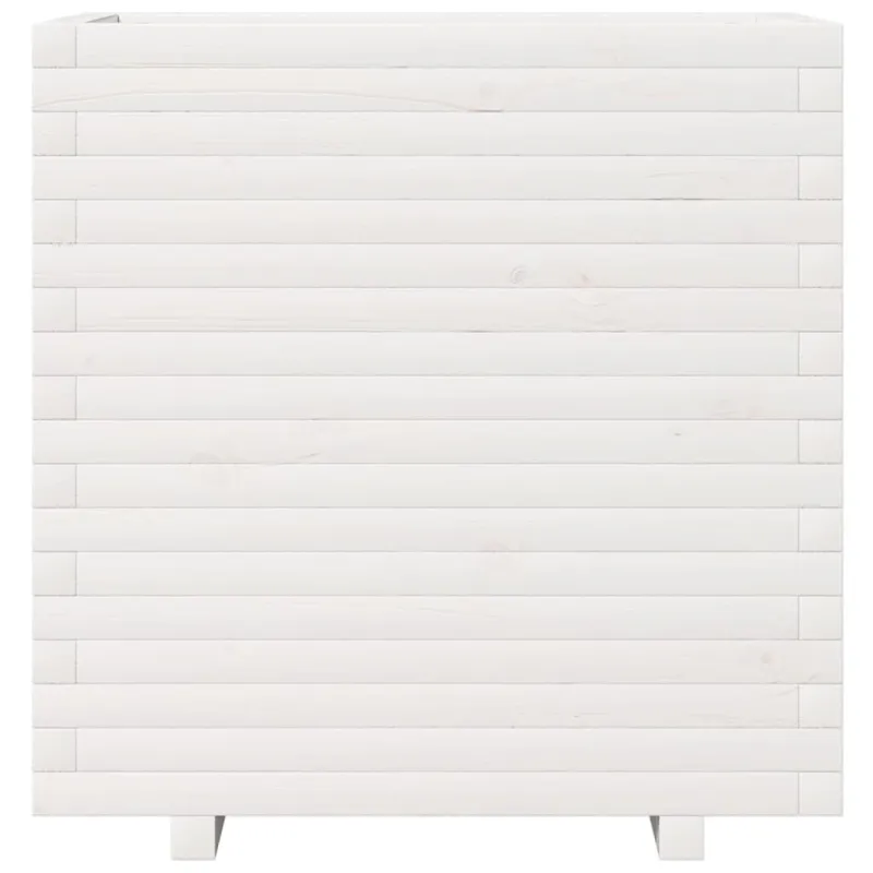 Sodo lovelis, baltas, 70x40x72,5cm, pušies medienos masyvas