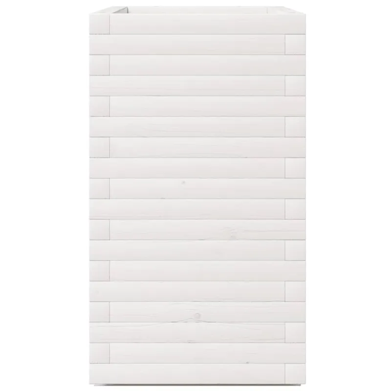 Sodo lovelis, baltas, 70x40x72,5cm, pušies medienos masyvas