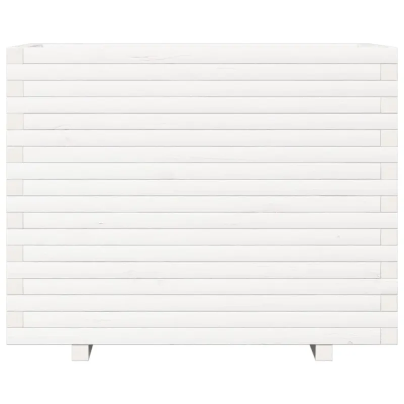 Sodo lovelis, baltas, 90x60x72,5cm, pušies medienos masyvas