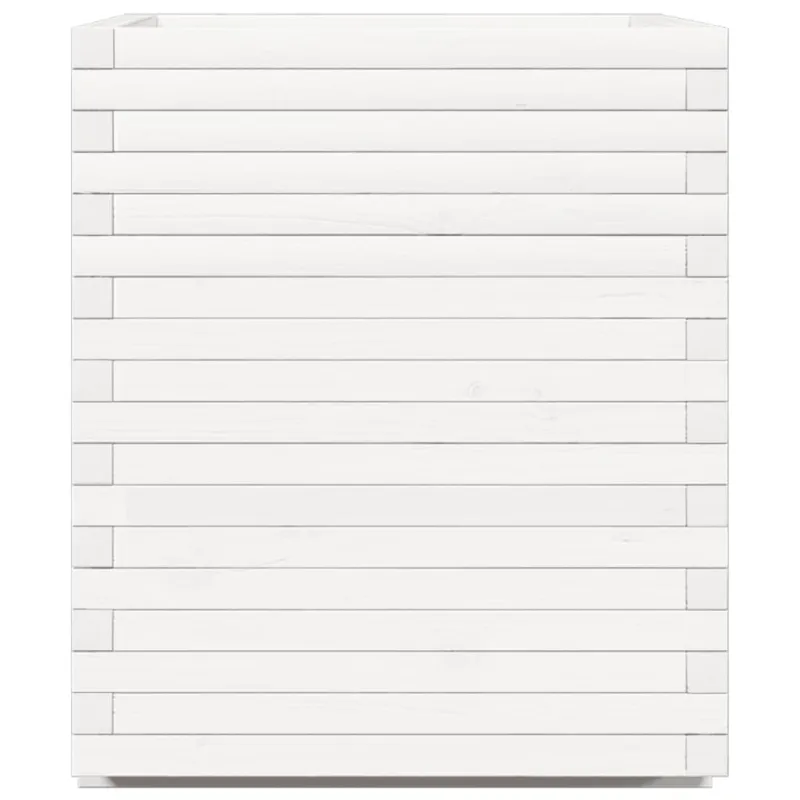 Sodo lovelis, baltas, 90x60x72,5cm, pušies medienos masyvas