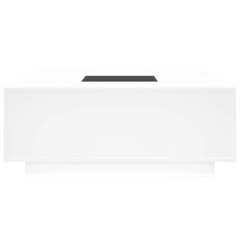 Kavos staliukas su Infinity LED, baltas, 100x100x40cm