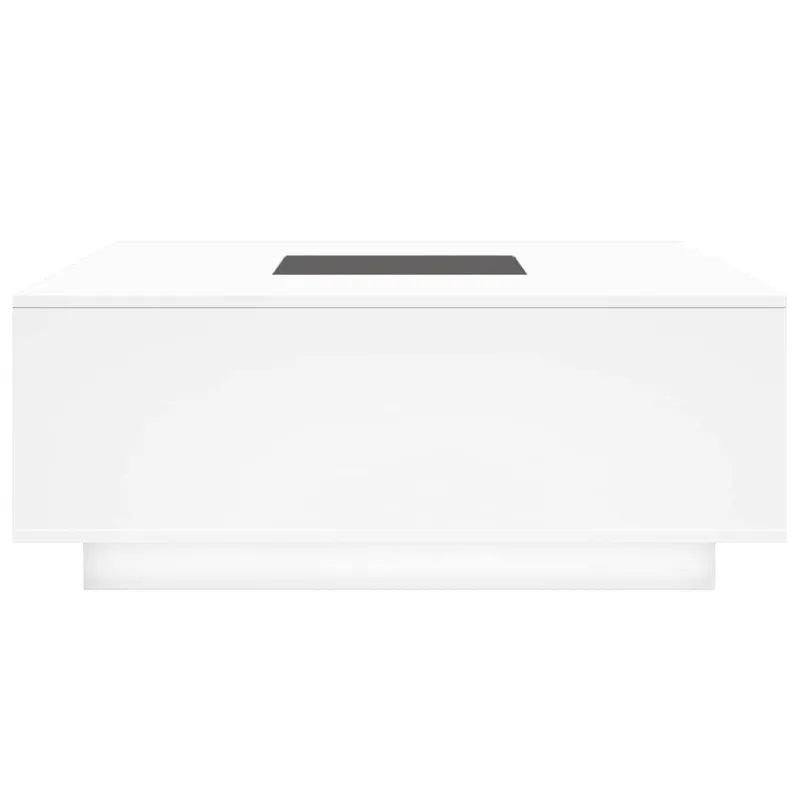 Kavos staliukas su Infinity LED, baltas, 100x100x40cm