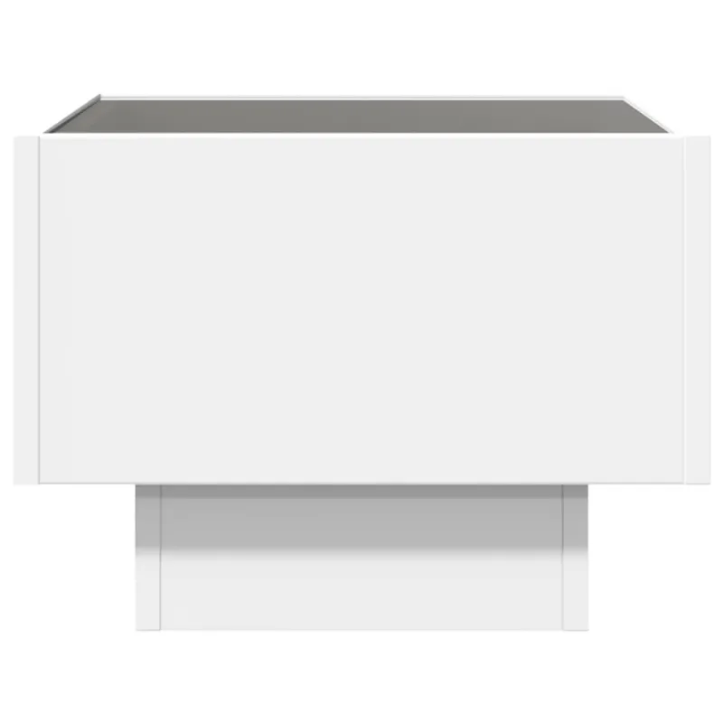 Naktinis staliukas su Infinity LED, baltas, 40x40x30cm