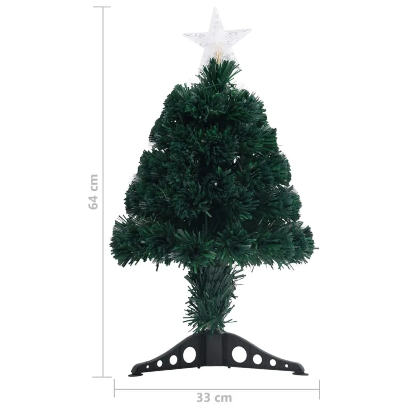 Apšviesta Kalėdų eglutė su stovu ir LED, 64cm, optinis pluoštas