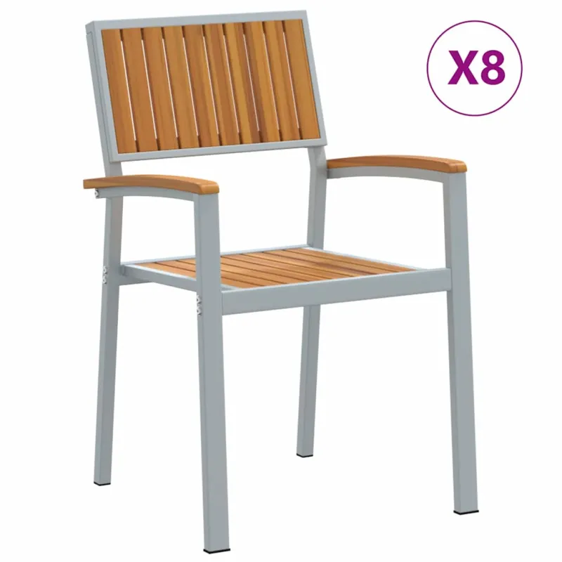 Susilankstantis krėslas 8 pcs Ruda 56 x 57 x 87 cm
