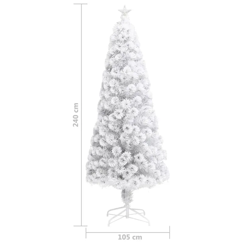 Dirbtinė Kalėdų eglutė, balta, 240cm, optinis pluoštas