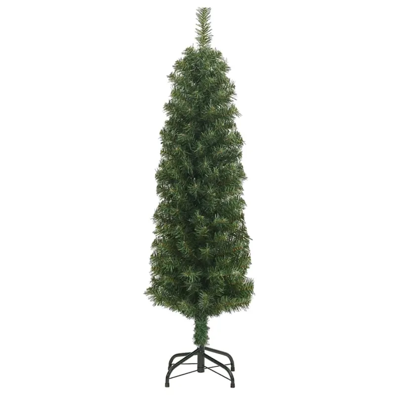 Plona dirbtinė Kalėdų eglutė su stovu, žalia, 120cm, PVC