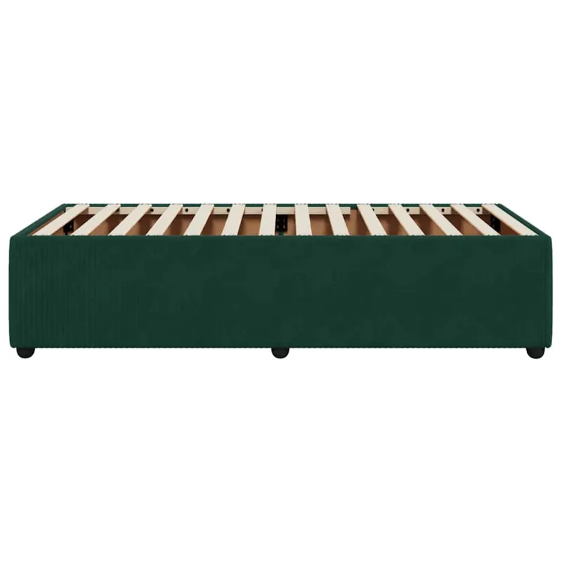 Lovos rėmas be čiužinio tamsiai žalias 90x200 cm aksomas