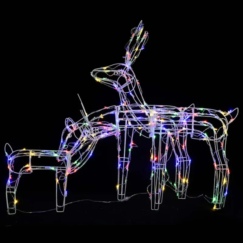 Kalėdinė lempučių ekspozicija elniai, 3 dalių, 229 LED
