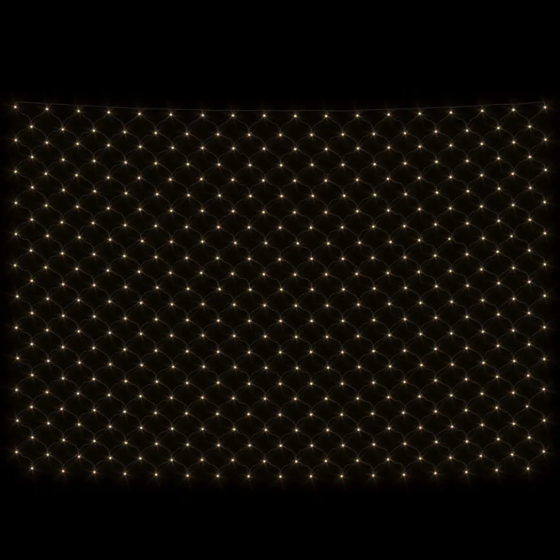 Kalėdinių lempučių tinklas, 3x2m, 204 šiltos baltos LED