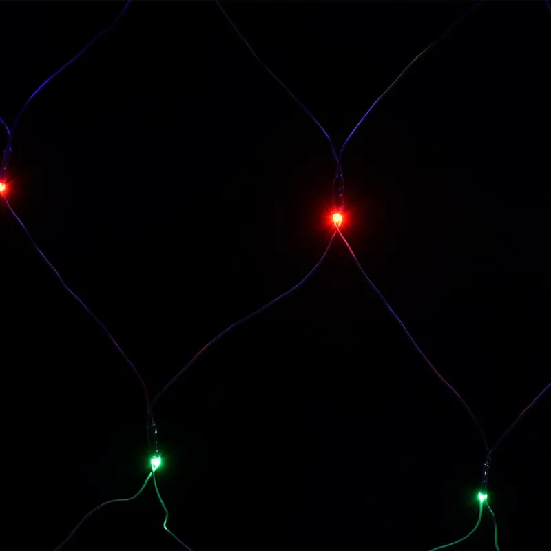 Kalėdinių lempučių tinklas, 3x2m, 204 įvairių spalvų LED