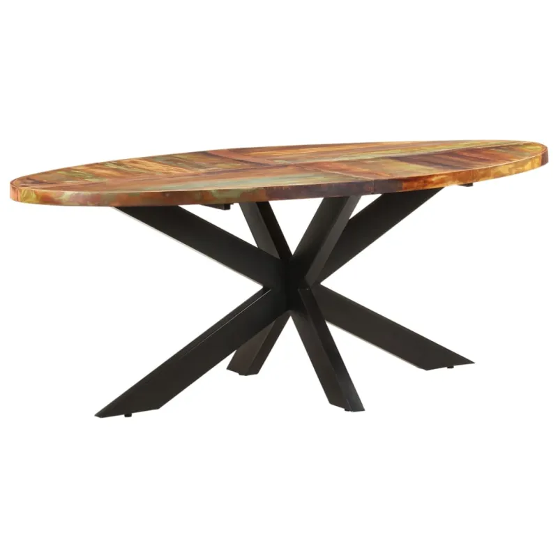 Valgomojo stalas, 200x100x75cm, perdirbtos medienos masyvas