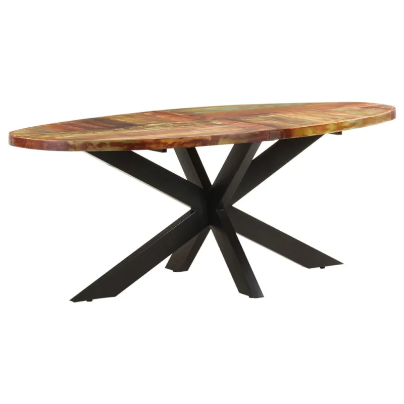 Valgomojo stalas, 200x100x75cm, perdirbtos medienos masyvas