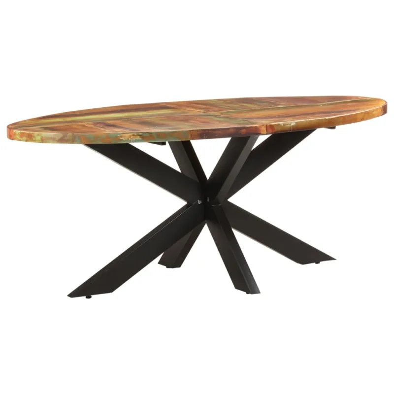 Valgomojo stalas, 200x100x75cm, perdirbtos medienos masyvas
