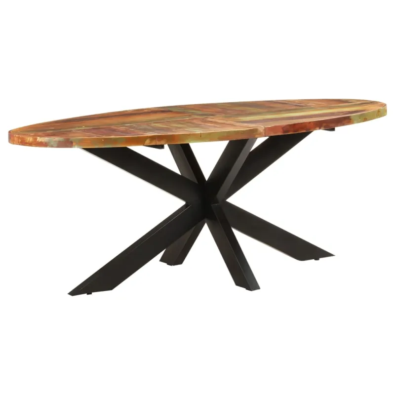 Valgomojo stalas, 200x100x75cm, perdirbtos medienos masyvas