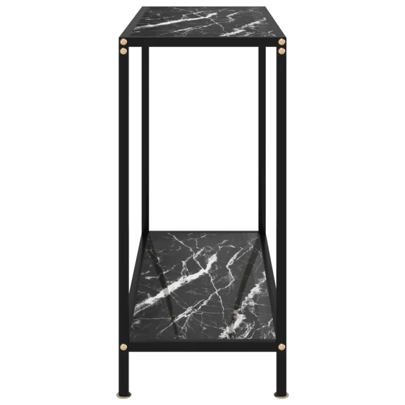 Konsolinis staliukas, juodas, 80x35x75cm, grūdintas stiklas