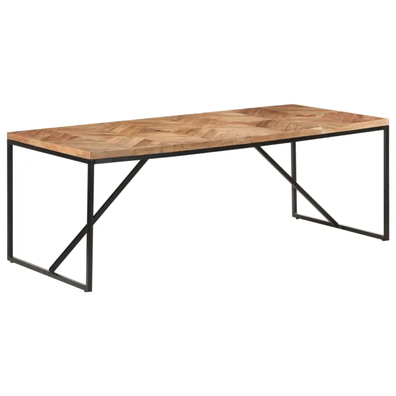 Valgomojo stalas, 200x90x76cm, akacija ir mango mediena