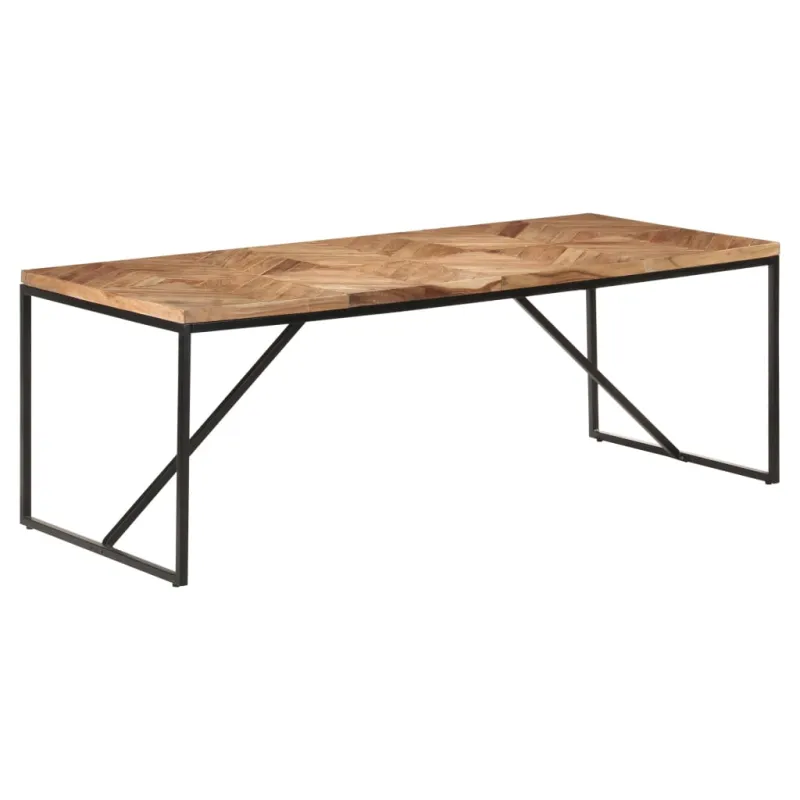 Valgomojo stalas, 200x90x76cm, akacija ir mango mediena