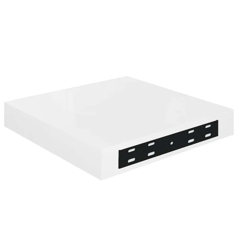 Pakabinamos lentynos, 4vnt., baltos, 23x23,5x3,8cm, MDF